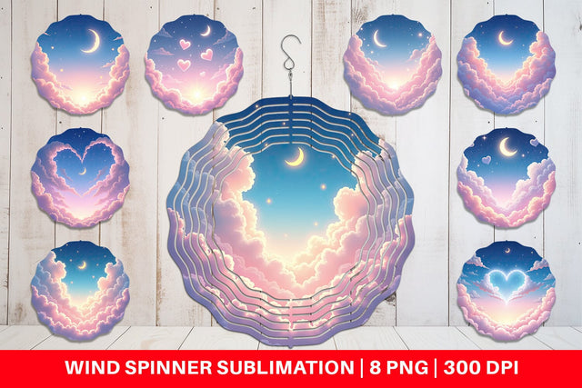 Wind Spinner Pastel Sky Sublimation artnoy 