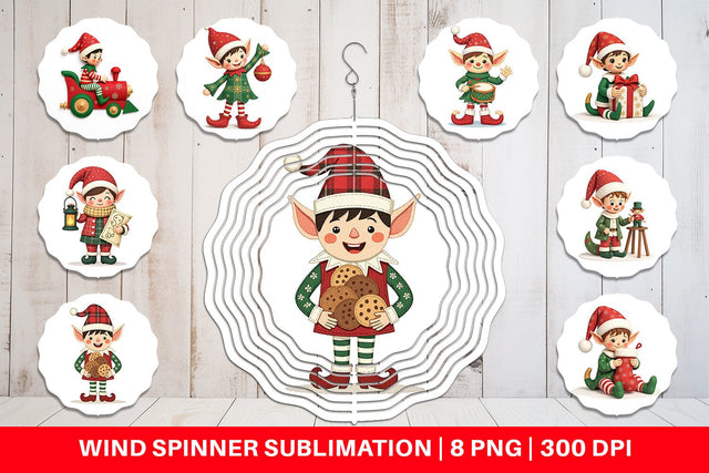 Wind Spinner Patchwork Elf Sublimation artnoy 