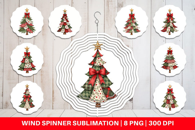 Wind Spinner Patchwork Tree Sublimation artnoy 