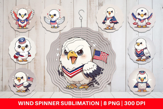 Wind Spinner Patriotic Eagle Sublimation artnoy 