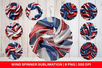 Wind Spinner Patriotic Silk Satin Sublimation artnoy 