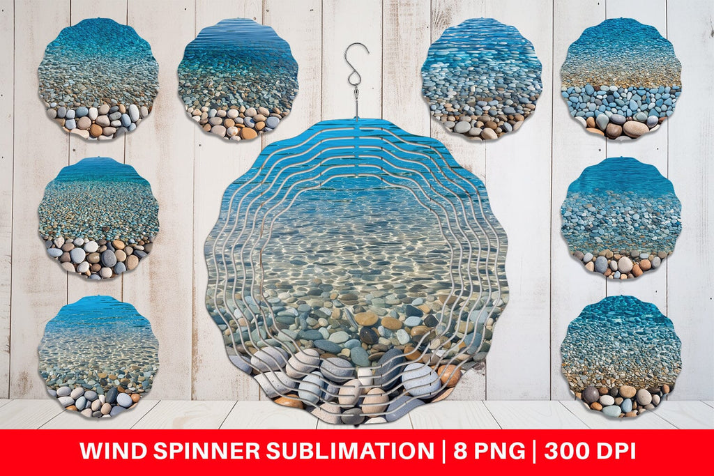 Wind Spinner Pebbles and Water - So Fontsy