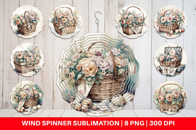 Wind Spinner Picnic Basket Sublimation artnoy 