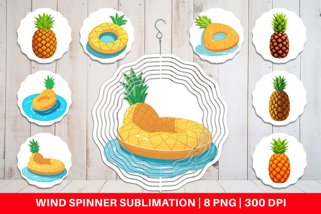 Wind Spinner Pineapple Float Sublimation artnoy 