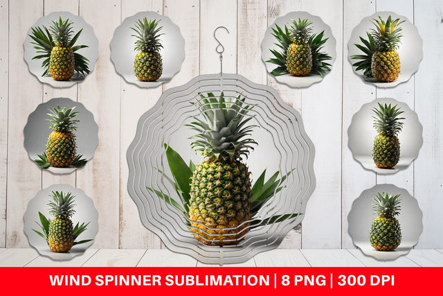 Wind Spinner Pineapple Fruit Sublimation artnoy 