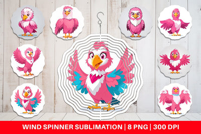 Wind Spinner Pink Eagle Valentine Sublimation artnoy 