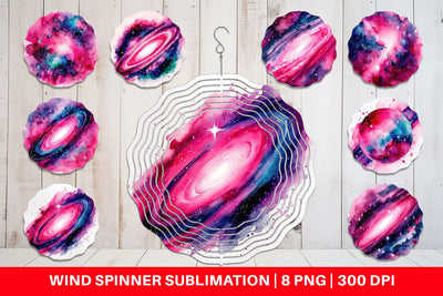 Wind Spinner Pink Galaxy Sublimation artnoy 