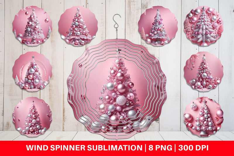 Wind Spinner Pink Holiday Decor Sublimation artnoy 