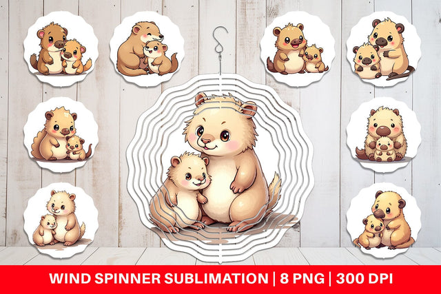 Wind Spinner Platypus Mother's Day Sublimation artnoy 