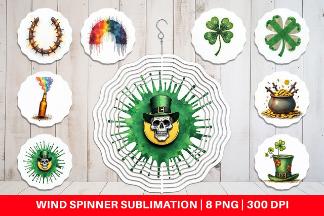 Wind Spinner Post-Apocalyptic Paddy Wasteland St. Patrick's Sublimation artnoy 