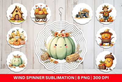 Wind Spinner Pumpkin Patch Pals Sublimation artnoy 