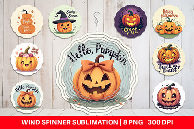 Wind Spinner Pumpkin Quotes Sublimation artnoy 