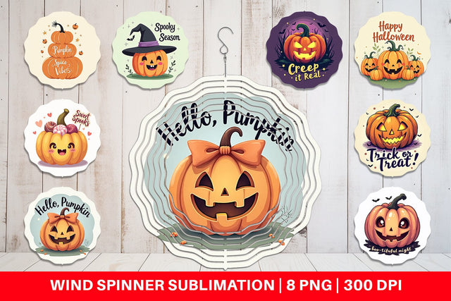 Wind Spinner Pumpkin Quotes Sublimation artnoy 