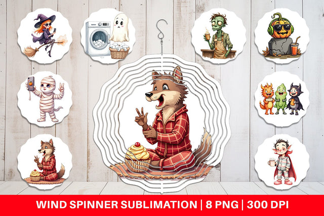 Wind Spinner Quirky Halloween Sublimation artnoy 