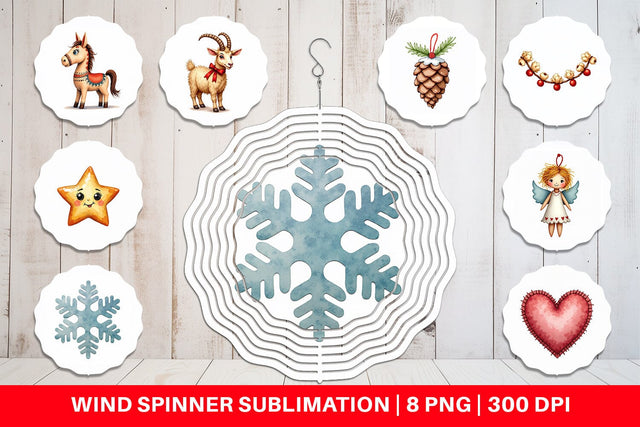 Wind Spinner Quirky Nordic Crafts Sublimation artnoy 