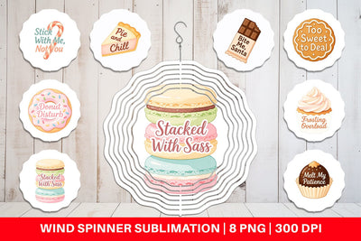 Wind Spinner Quotes Watercolor Christmas Dessert Drama Sublimation artnoy 