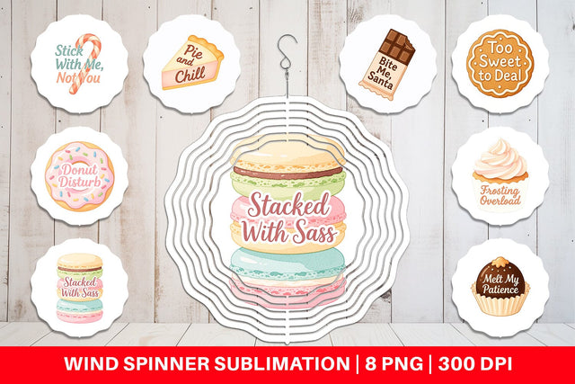 Wind Spinner Quotes Watercolor Christmas Dessert Drama Sublimation artnoy 