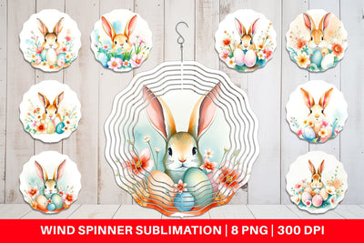 Wind Spinner Rabbit Peeking Sublimation artnoy 