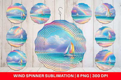 Wind Spinner Rainbow Beach Sublimation artnoy 
