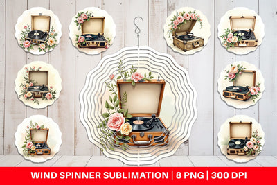 Wind Spinner Record Player Sublimation artnoy 