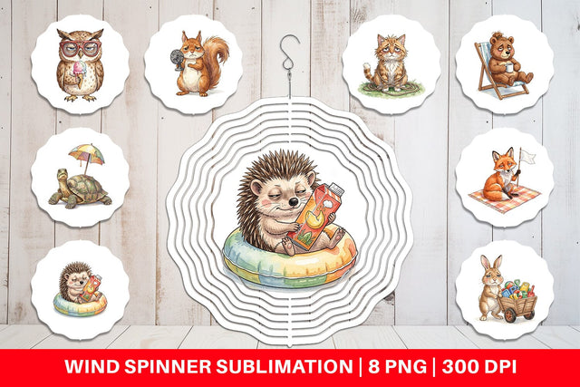 Wind Spinner Relatable Summer Mom Burnout Sublimation artnoy 