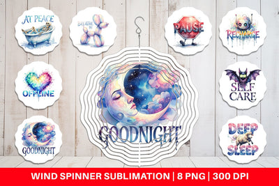 Wind Spinner Rest Recharge Quotes Sublimation artnoy 