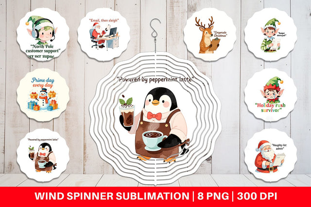 Wind Spinner Retail Christmas Sarcasm Sublimation artnoy 