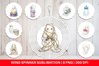 Wind Spinner Retro Arcade Gamer Ghost Sublimation artnoy 