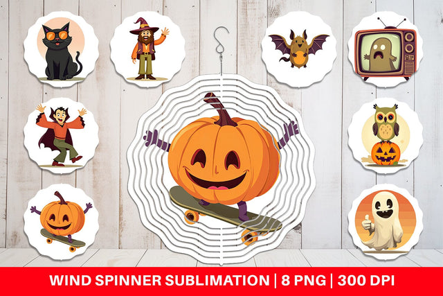 Wind Spinner Retro Boo Bash Sublimation artnoy 