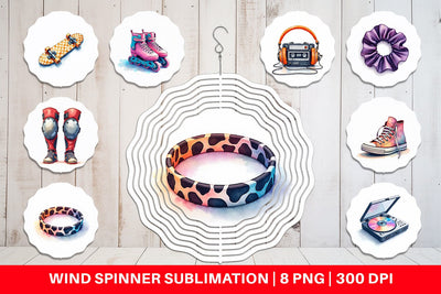 Wind Spinner Retro Roller Vibes Sublimation artnoy 
