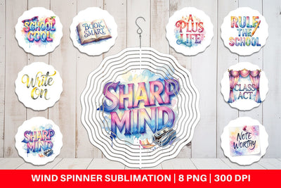 Wind Spinner Retro Teacher Quotes Sublimation artnoy 