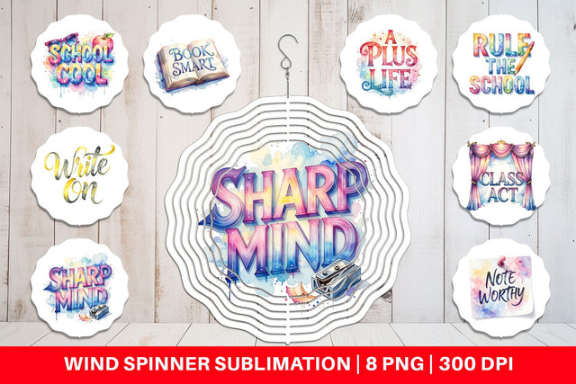 Wind Spinner Retro Teacher Quotes Sublimation artnoy 