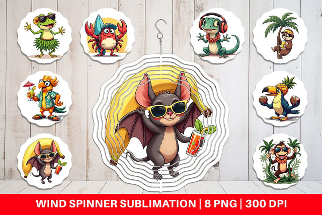 Wind Spinner Retro Tropic Quirks Sublimation artnoy 