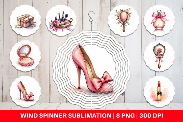 Wind Spinner Retro Vanity Coquette Sublimation artnoy 