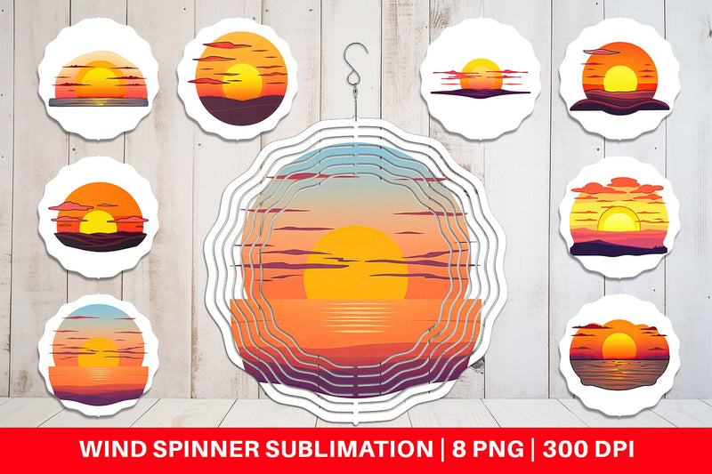 Wind Spinner Rising Sun Sublimation artnoy 