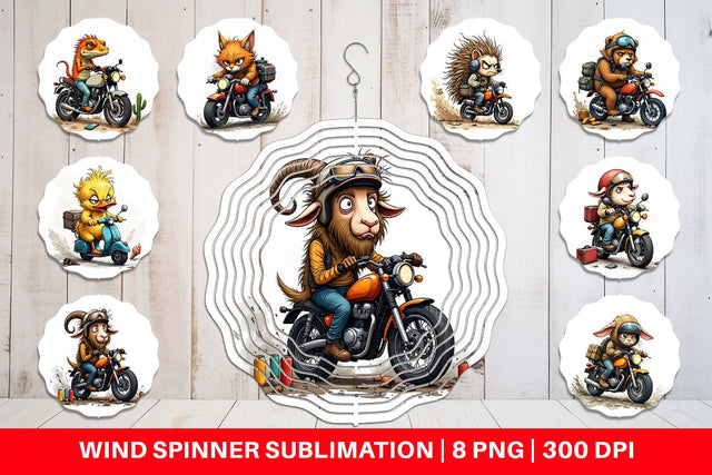 Wind Spinner Road Rage Critters Sublimation artnoy 