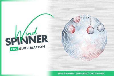 Wind spinner round christmas ornament sublimation design Sublimation Regulrcrative 
