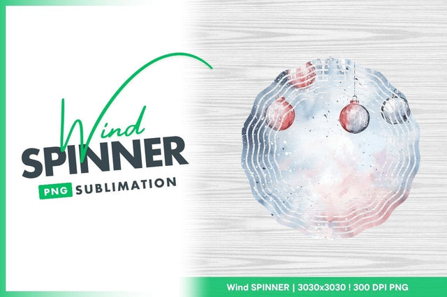 Wind spinner round christmas ornament sublimation design Sublimation Regulrcrative 