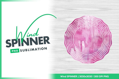 Wind spinner round pink watercolor sublimation design Sublimation Regulrcrative 