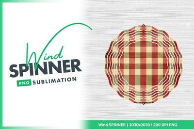 Wind spinner round plaid sublimation design Sublimation Regulrcrative 