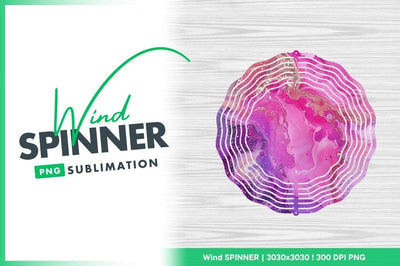Wind Spinner Round Png Design with Abstract Purple and Pink Fluid Art Sublimation Regulrcrative 