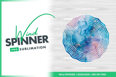 Wind spinner round sublimation abstract ink design Sublimation Regulrcrative 