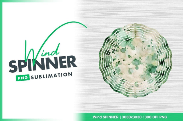 Wind spinner round sublimation design with watercolor effect Sublimation Regulrcrative 