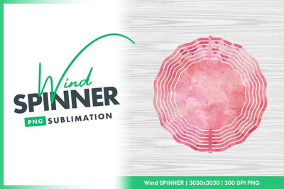 Wind spinner round watercolor design for sublimation Sublimation Regulrcrative 