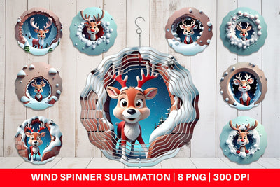 Wind Spinner Rudolph Sublimation artnoy 
