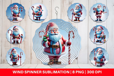 Wind Spinner Santa Claus Sublimation artnoy 