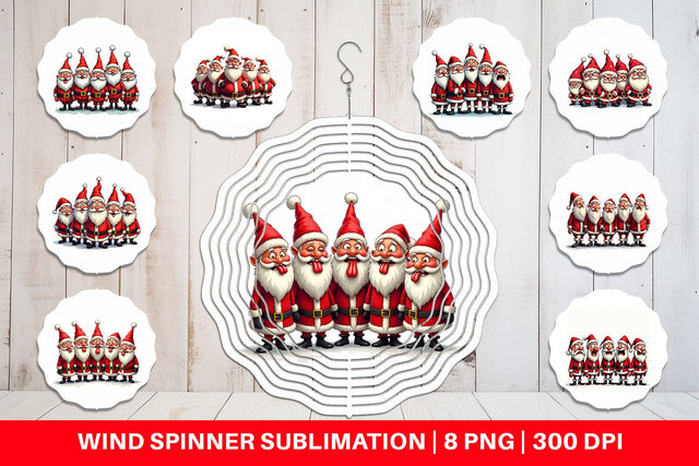 Wind Spinner Santa Emotion Extravaganza Sublimation artnoy 