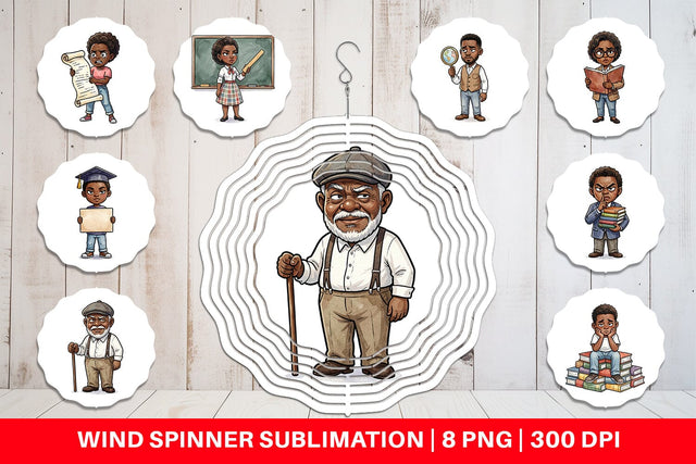 Wind Spinner Sarcastic Black History Sublimation artnoy 