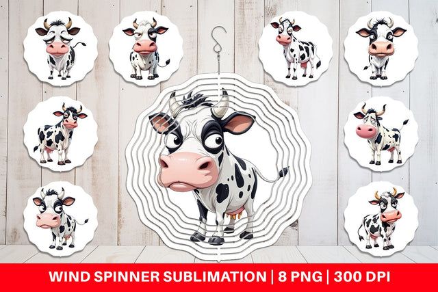 Wind Spinner Sarcastic Cow Sublimation artnoy 