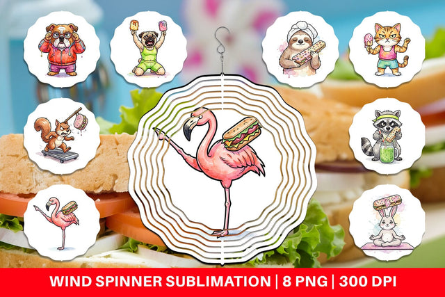 Wind Spinner Sarcastic Diet Logic Sweet Watercolor Sublimation artnoy 
